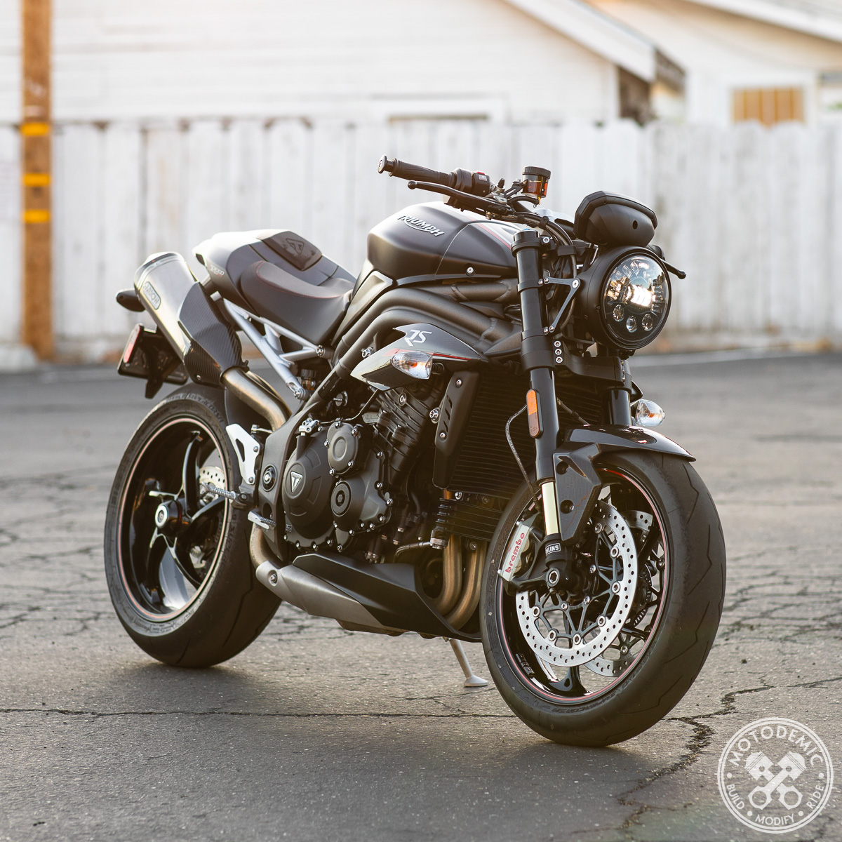 Motodemic Single LED and Round Halogen Headlight Conversion Kit for the